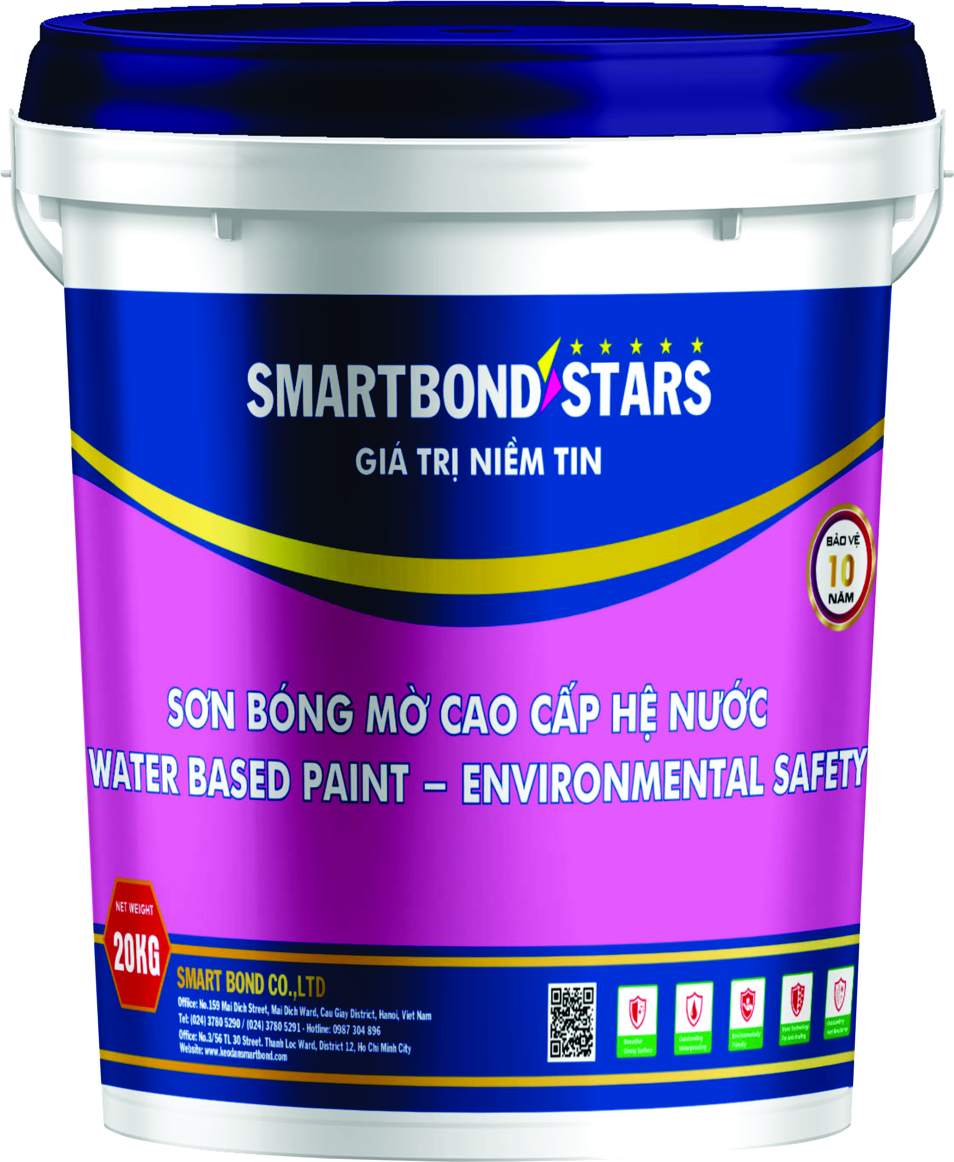 SƠN BÓNG MỜ CHO GỖ NGOẠI THẤT - THƯƠNG HIỆU SMARTBONDSTARS